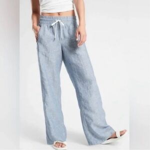 Athleta Cabo Linen Wide Leg Pant